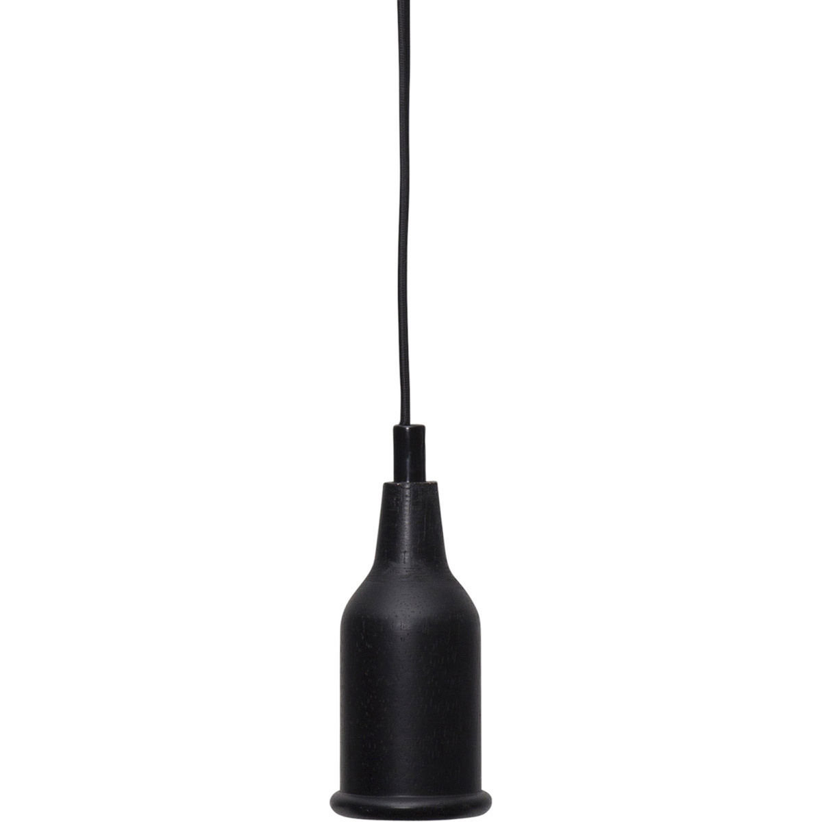 Lamphållare E27 JoJo trä svart, 3,5m textilsladd