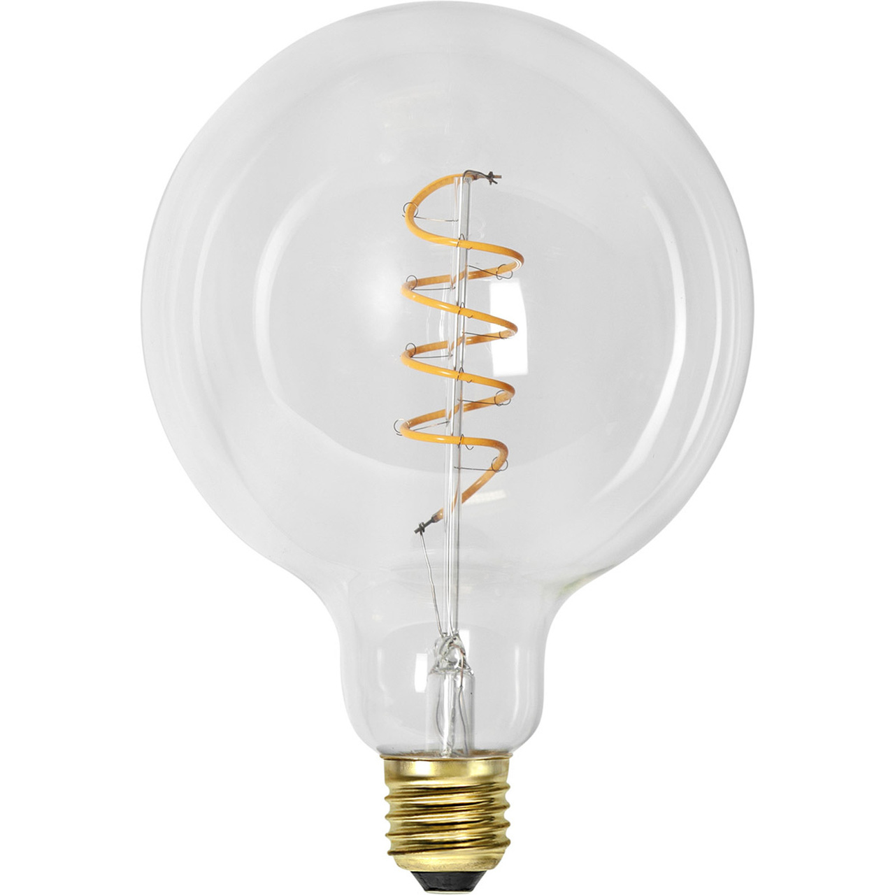 LED-lampa E27 klarglas glob 12,5cm 3-stegs dimbar 4W