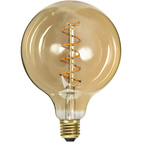 LED-lampa E27 Amber-färgad glob 12,5cm dimbar 3W