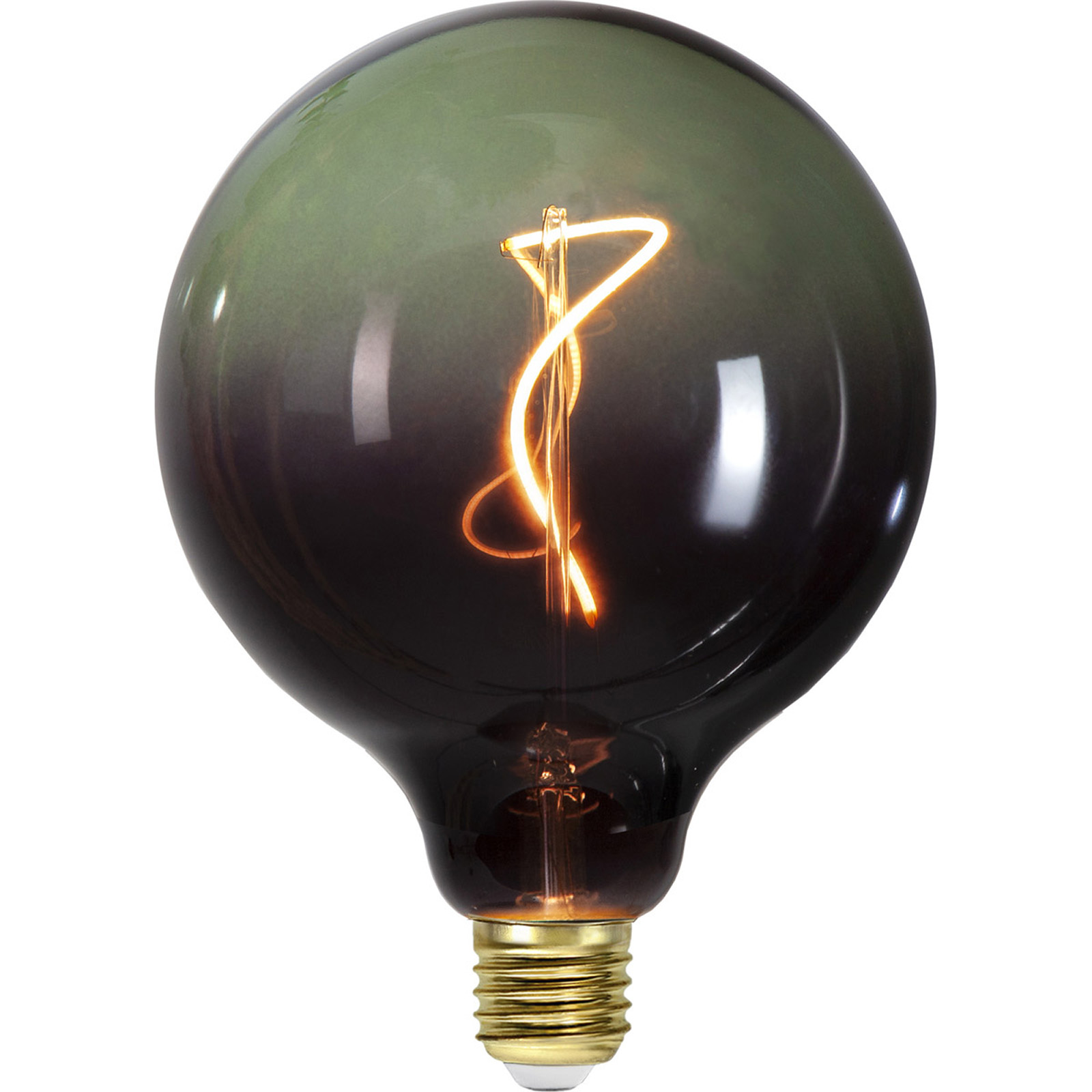 LED-lampa E27 Grönfärgad glob 12,5cm dimbar 4W