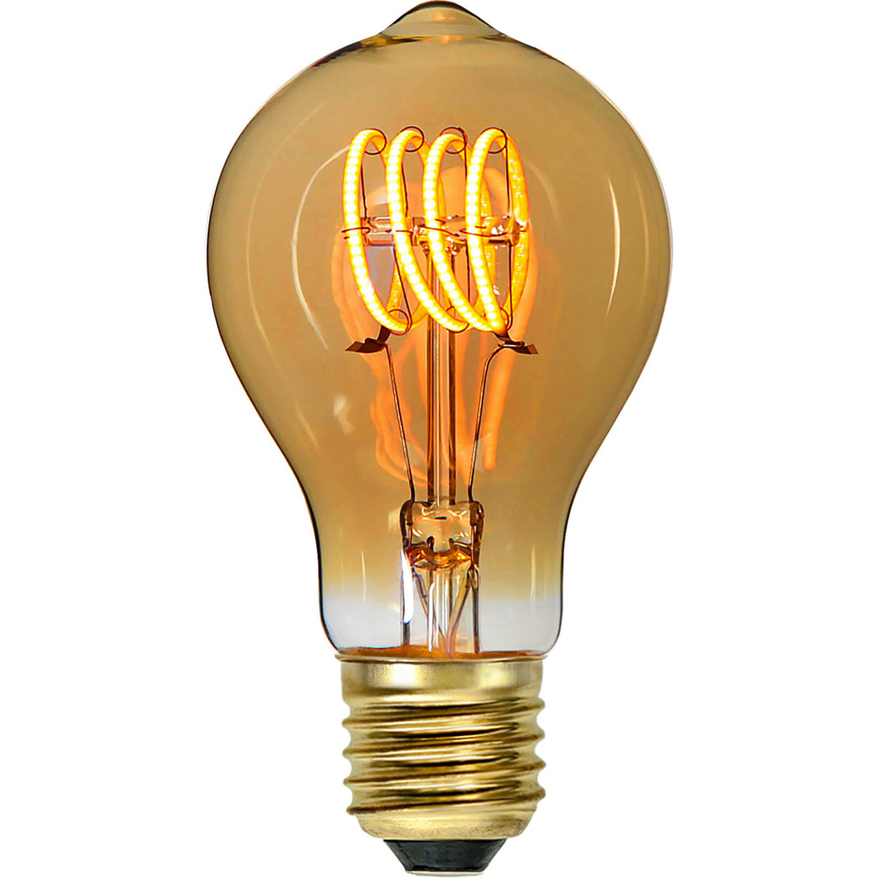 LED-lampa E27 Amber-färgat glas dimbar 2,5W